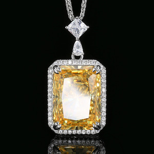 Nouvel ensemble de bijoux de luxe léger pour femme 2026, collier avec pendentif en zircon taille brillant et chaîne dorée, idéal pour mariage, fiançailles et soirées - Product Image 1
