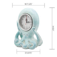 Statue d'oiseau marin en résine, style bois flotté, figurine d'oiseau de rivage sur base en bois, décoration de maison de plage B2B