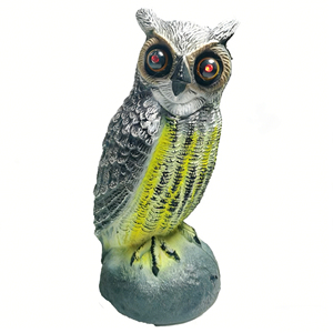 Ornement de hibou à énergie solaire avec yeux LED activés par le mouvement, résistant aux intempéries, en <span class=keywords><strong>plastique</strong></span> PE, pour la décoration extérieure de la cour, de la ferme ou du jardin - Product Image 3