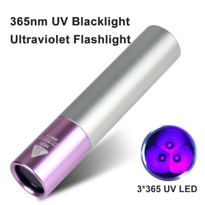Đèn pin tia cực tím Đen lọc ống kính đen ánh sáng ID thẻ phát hiện tiền Bọ Cạp Ngọc Bích đá 365nm UV Blacklight mèo giun đũa - Product Image 4
