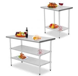 Tùy Chỉnh Thực Phẩm Chuẩn Bị Làm Việc Nhựa Giỏ Hàng Thương Mại Thiết Bị Nhà Bếp Đồ Nội Thất Nhà Bếp Thép Không Gỉ Bàn Làm Việc - Product Image 4