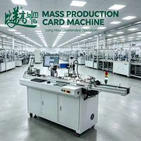 Machine d'automatisation spécialisée pour l'usine de cartes intelligentes : lecture/écriture RFID, marquage laser, inspection OCR, rejet automatique des défauts