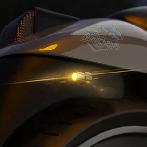 Mini Indicador de conducción trasera <span class=keywords><strong>LED</strong></span>, luces de señal de giro para motocicleta, soporte M8, relé integrado de aluminio para Kawasaki Suzuki <span class=keywords><strong>Yamaha</strong></span>, 2 uds. - Product Image 5