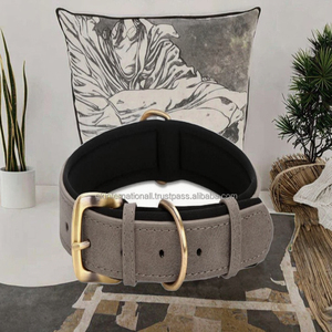 Luxurious Simple PU Leather Dog Collar with Metal Buckle and D <b>Ring</b> Quick Release Adjustable Training Collar Belt for Dogs <b>Cats</b> - Product Image 2