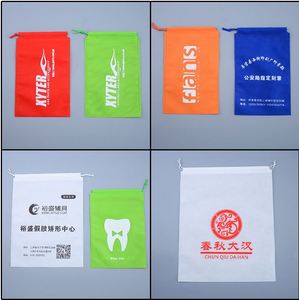 ถุงของขวัญแบบมีเชือกผูก รีไซเคิลได้ ผลิตตามสั่ง สำหรับใส่รองเท้าและเสื้อผ้า ป้องกันฝุ่น - Product Image 6