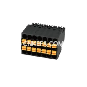 KF2EDGKE-2.54 mmピッチ2ピン28-20AWG 150V5A黒とオレンジ8MMプラグ端子台