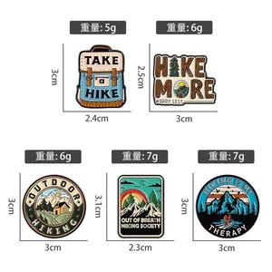 Hiking Enamel <b>Pins</b> Outdoor Adventure Metal Brooches custom design enamel <b>hat</b> <b>pins</b> - Product Image 5