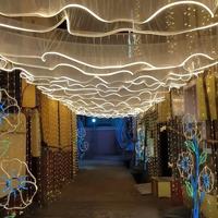 Rideau en voile de plafond en maille spirale lumineux à LED Muwei pour la décoration de mariages et d'événements