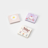 Miroir de poche en métal personnalisé Winway avec logo imprimé, impression double face, mini miroir de maquillage carré pour le maquillage
