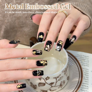 Gel Miss Gooey sin necesidad de limpiar, con relieve metálico, gel profesional para pintura 3D, moldeado, diseño de uñas, brillo duradero, gel de escultura - Product Image 3