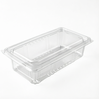 Conteneur de stockage rectangulaire jetable en plastique transparent pour donuts, biscuits et produits de charcuterie, fourni par l'usine