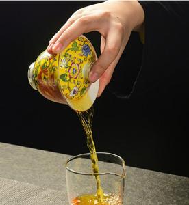 Ensemble de tasses à thé Gaiwan en porcelaine minimaliste moderne de haute qualité chinoise, avec couvercle et soucoupe, capacité de 200 ml, tasse à thé Gongfu écologique - Product Image 5