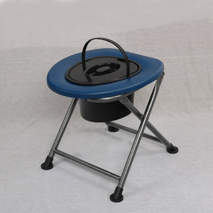 Tabouret de toilette portable pliable avec cadre en fer et patins antidérapants pour personnes âgées et femmes enceintes, utilisation dans la salle de bain - Product Image 4