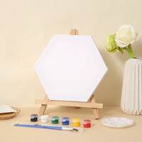Toile tendue pour la peinture 30x30cm, toile vierge avec cadre, forme géométrique, cadre de toile pour peinture acrylique et à l'huile
