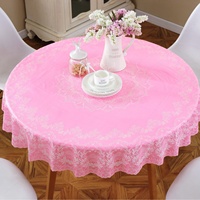 Nappe Ronde Imperméable et Anti-Taches à Motif Floral Doré Style Nordique, Vente Directe Usine, Durable pour la Maison