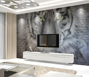 Papier peint artistique <span class=keywords><strong>sauvage</strong></span> 3d décoration de la maison tête de tigre réaliste murale personnalisée pour intérieurs audacieux - Product Image 4