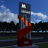 Système de signalisation directionnelle tout-en-un 3D pour aéroports, intérieur/extérieur, avec panneaux de guidage de stationnement et pylônes signalétiques pour noms de bâtiments