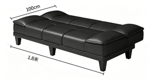 Canapé-lit pliant en cuir pour petits appartements, idéal pour salon, chambre, bureau, ou comme mobilier de location neuf, convient aux chats - Product Image 6