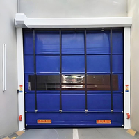 Portes rapides électriques durables à empilage rapide, à réduction de bruit, en PVC et acier inoxydable, pour supermarchés, usines et sous-sols