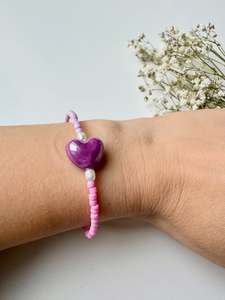 Bracelet bohème élastique fait main en <span class=keywords><strong>perles</strong></span> de verre japonaises bon marché, tendance et mignonnes, avec des <span class=keywords><strong>perles</strong></span> en forme de cœur <span class=keywords><strong>Miyuki</strong></span> pour femmes - Product Image 5