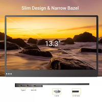 Elecrow Moniteur portable 13,3 pouces 4K UHD IPS 3840x2160, écran ultra fin avec support, double moniteur USB C pour ordinateur portable