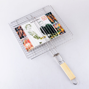 Bbq <b>Grill</b> Wire <b>Mesh</b> Rack With Handle 43x32x60cm Welded Portable Outdoor Grilling Tool - Product Image 2