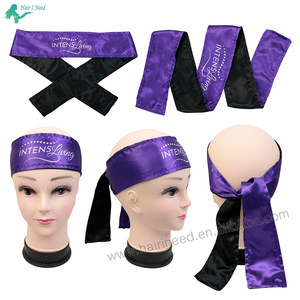 Logo personnalisé sur les enveloppes de cheveux en soie bandeau foulard en satin - Product Image 2
