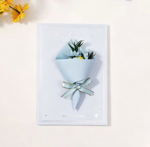 Carte de vœux 3D avec bouquet de fleurs séchées, carte miniature créative faite à la main, cadeau de fête, anniversaire, remerciement, style européen - Product Image 6