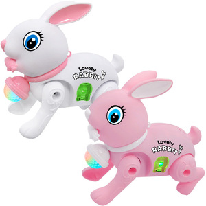 Jouet lapin sauteur électrique 16cm lumineux musical avec corde pour enfants en plastique unisexe - Product Image 5
