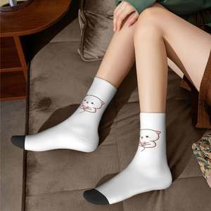 Calcetines Personalizados para Hombre y Mujer, Calcetín <span class=keywords><strong>de</strong></span> Gato Mochi, Melocotón y Goma, Antibacteriano, Cálido, Divertido, Novedad, Suministro ODM - Product Image 6