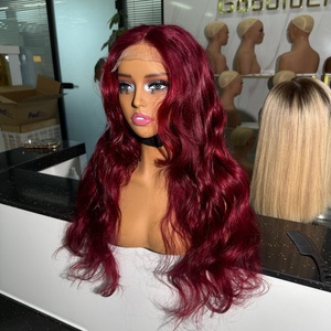Wig Rambut Asli GL Highlight Honey Blonde Body Wave Lace Front Wig Brasil 13x4 Lace Frontal Wig Rambut Asli untuk Wanita Kulit Hitam - Product Image 3