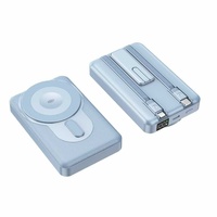 Batterie externe magnétique sans fil ultra-fine en plastique 2026, portable 10000 mAh, affichage numérique trois-en-un, vente chaude transfrontalière