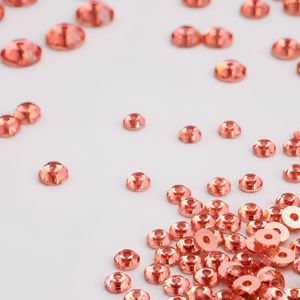 Cuentas de diamantes de imitación de resina epoxi Padparadscha de 5 mm con orificio central para coser, para pulseras de los deseos y accesorios de joyería. - Product Image 4
