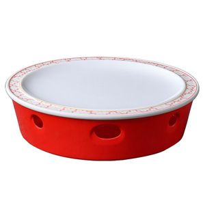 Bandejas de melamina con base roja y diseño blanco para uso en hoteles y restaurantes, diseño irrompible - Product Image 5