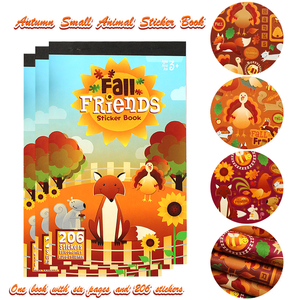 Lot de 206 autocollants Friends d'automne, autocollants en vinyle imperméables pour bouteilles d'eau, ordinateurs portables et cadeaux de fête de Thanksgiving - Product Image 1