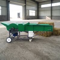 Broyeur de paille de maïs Diesel électrique de haute qualité alimentation animale hachoir d'herbe à foin ensilage déchiqueteuse presse 8-10 t/h capacité 15kW puissance