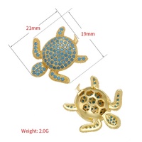 Jinyuan 19x21mm Cristal Petit Animal Tortue Connecteur pour Femmes DIY Bracelet Fait Main Collier Bijoux Accessoires