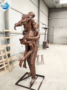 Statua di Bronzo a Grandezza Naturale di Ragazza Nuda Danzante per Decorazione di Giardini o Parchi - Product Image 4