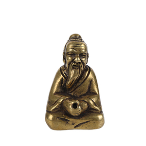 Fabbrica all'ingrosso <span class=keywords><strong>statua</strong></span> di bronzo del vecchio <span class=keywords><strong>uomo</strong></span> bastone di incenso di rame puro vecchio bruciatore di incenso tè arte ornamenti - Product Image 1