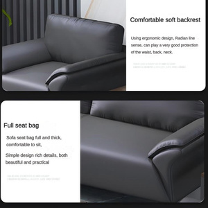 आधुनिक फैशन डिजाइन 1 + 1 + 3 चमड़े के सोफे सेट लिविंग रूम सोफे थोक सस्ते कार्यालय फर्नीचर चमड़े के लिए - Product Image 4