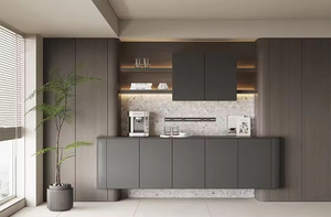 Mueble Bar Moderno y Elegante con Estantes Multi-Nivel y Almacenamiento Oculto para Sala de Estar o Comedor - Product Image 4