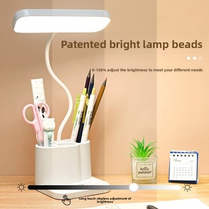 Support de stylo multifonctionnel à LED rechargeable tricolore avec indicateur de température, lampe de bureau alimentée par batterie pour l'étude - Product Image 4