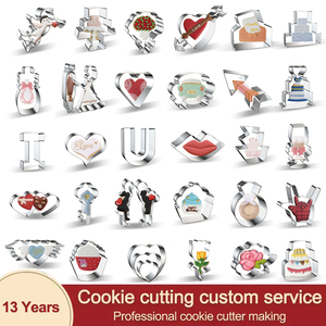 <span class=keywords><strong>Emporte</strong></span>-pièces Saint-Valentin en forme de fleur, moules à biscuits et à fondant en acier inoxydable, ensemble d'émporte-pièces d'amour pour la pâtisserie - Product Image 4