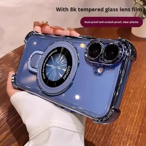 Funda para Teléfono Móvil <span class=keywords><strong>iPhone</strong></span> 16E de Alta Transparencia y Anti-Caídas con Cuatro Esquinas de PC de Lujo para Soporte de Airbag - Product Image 5