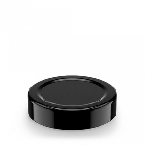 Couvercle métallique noir moderne de 58 mm à torsion profonde pour bocaux en verre, étanchéité hermétique, OEM personnalisé - Product Image 2