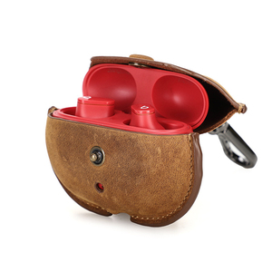 Estuche Protector de Cuero Crazy Horse de Alta Calidad para Auriculares Bluetooth <span class=keywords><strong>Apple</strong></span> <span class=keywords><strong>Beats</strong></span> Studio Buds - Product Image 3