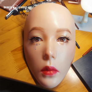 Planche d'entraînement au maquillage en silicone souple pour le visage, les sourcils, les lèvres et les cils, masques d'entraînement au maquillage en silicone 5D - Product Image 3