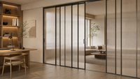 Porte coulissante de patio en aluminium à rupture de pont thermique, standard commercial australien moderne, conforme aux normes AS2047/AS2208/AS4666/AS1288/AGWA