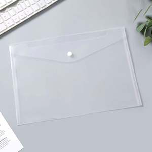 Carpeta de Plástico Transparente A4 con Botón a Presión, para Documentos Escolares, con Bolsillos Tipo Sobre, Personalizable con Logotipo, en Oferta - Product Image 3
