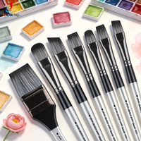 Fabricants professionnels de fournitures artistiques, ensemble de 30 pinceaux en nylon pour artistes, pour peinture acrylique, aquarelle et huile